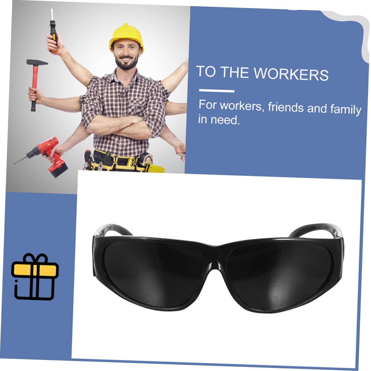 2 Sätze Schweissbrillen Schweißen Schweißer Erwachsene Arbeitsbrille Arbeiten Schutzbrille Über Brille Schweißsicherheitsbrille Schweißbrillenschutz Abs Schwarz 12 Stücke * 2