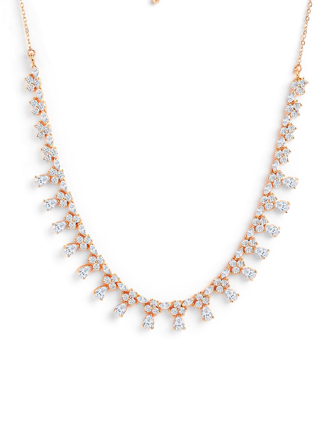 MINUTIAE Solitaire Diamond Necklace with Adjustable Elegant Stylish Charm Chain for Women (Rose Gold) (B0CR6CWZGM) Amazon Price History, Amazon Price Tracker