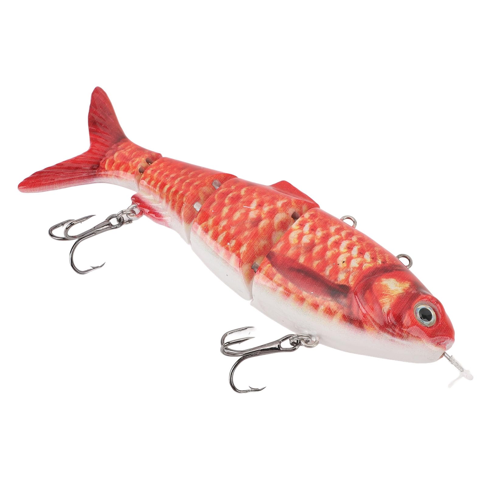 CHICIRIS Esca da Pesca Elettrica, Esca Robotica Ricaricabile USB Multi Snodata con Luce LED e Programma di Nuoto dei Pesci Simulato, per la Pesca D'Acqua Dolce