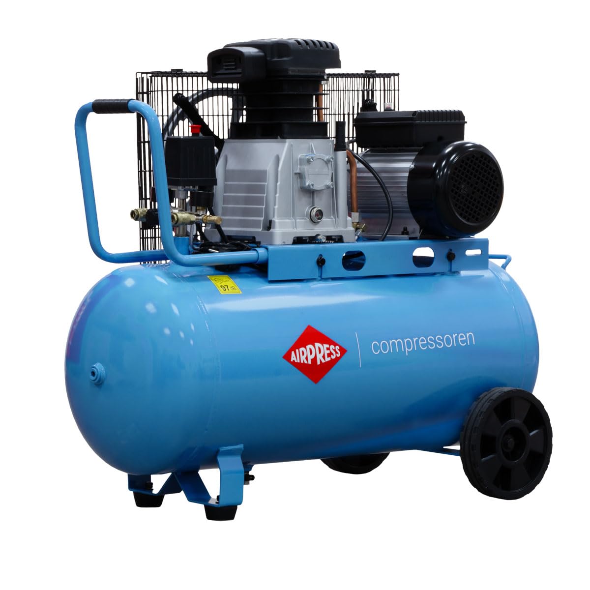 AIRPRESS - Compresor de aire de dos pistones HL 340-90 10 bar 3 CV / 2,2 kW 272 l/min 90 litros