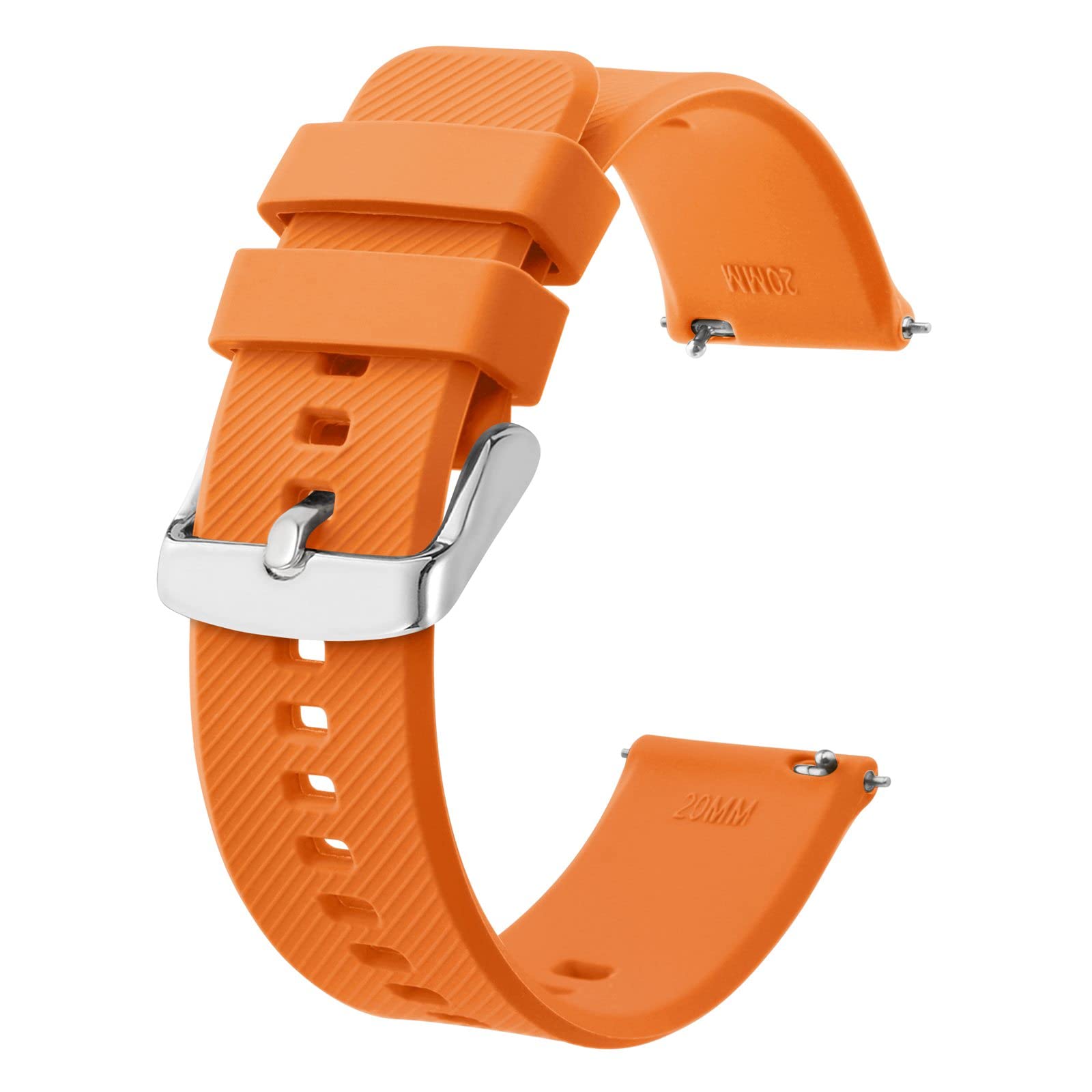 BISONSTRAP Watch Strap 18mm 19mm 20mm 21mm 22mm, Quick Release Silicone Watch Bands for Men Women