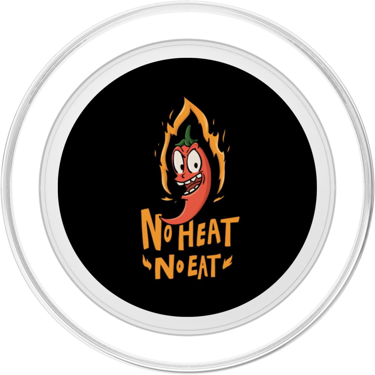 Red pepper design Design for a Habanero Chili Lover PopSockets PopGrip for MagSafe, Clear - Image 2