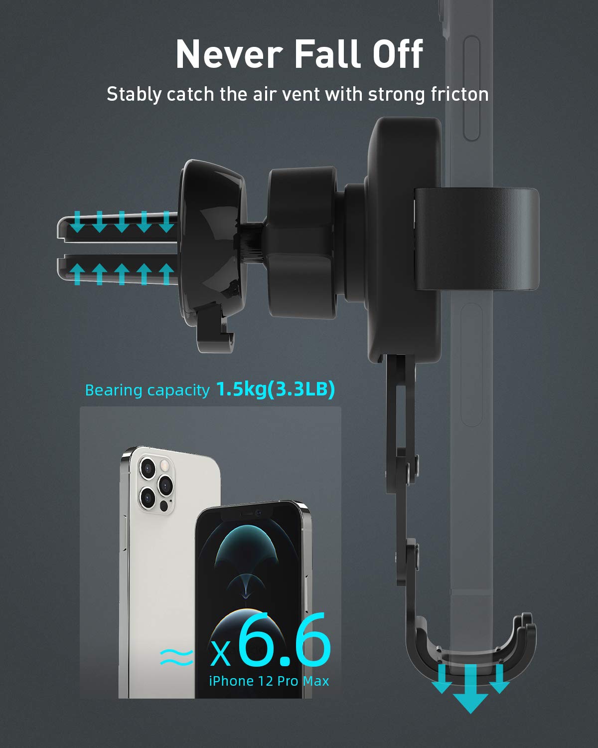 Amazon.com: Beemoon 車用手機座免手持手機座重力出風口車載支架適用於iPhone 12 Mini/11 Pro/iPhone  Xs/XR/X/8/8 Plus/7/7Plus/6/6Plus,Galaxy S7/6/6Plus。 8/9/1 0 and Others(英文版)  : 手機和配件