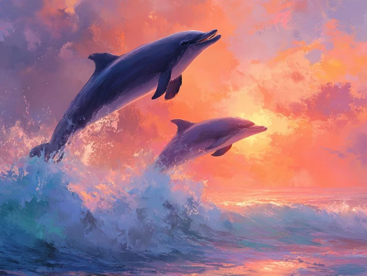 Puzzle de 4000 para Adultos, Delfines Marinos, Clásicos YHPGL7-300