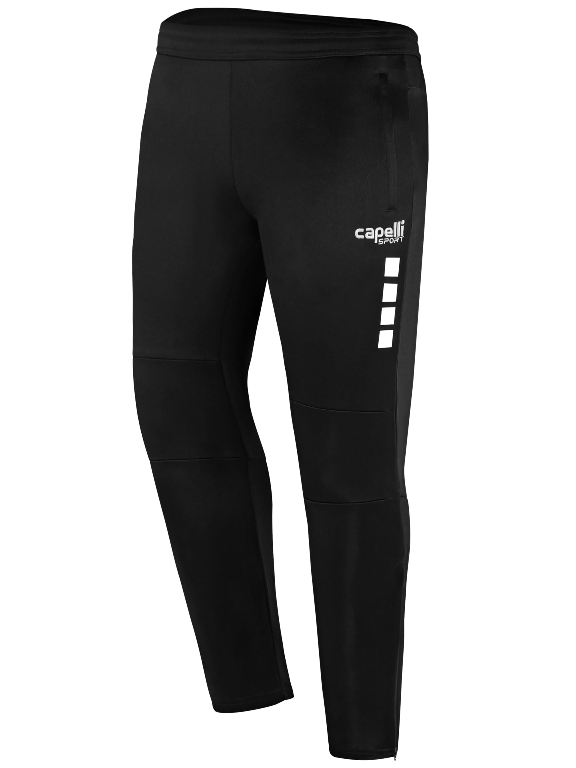 Men's Sweatpants, Uptown Gym Training Jogger Pants with Zipper Pockets, Black, XXX-Large