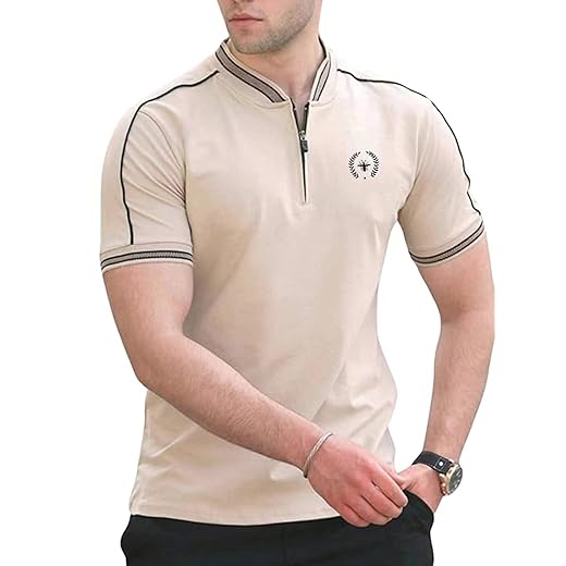 Men's Solid Cotton Rich Polo T Shirt | Collar Tshirts | Half Sleeves | Plain-Regular Fit (Available in Plus Size and Combo Pack of 2)
