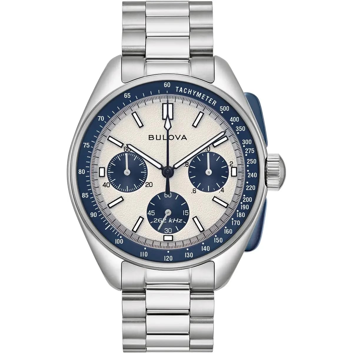 Bulova Mężczyźni Lunar Pilot Zegarek, Srebrny/Granatowy, Ø 43.5 mm