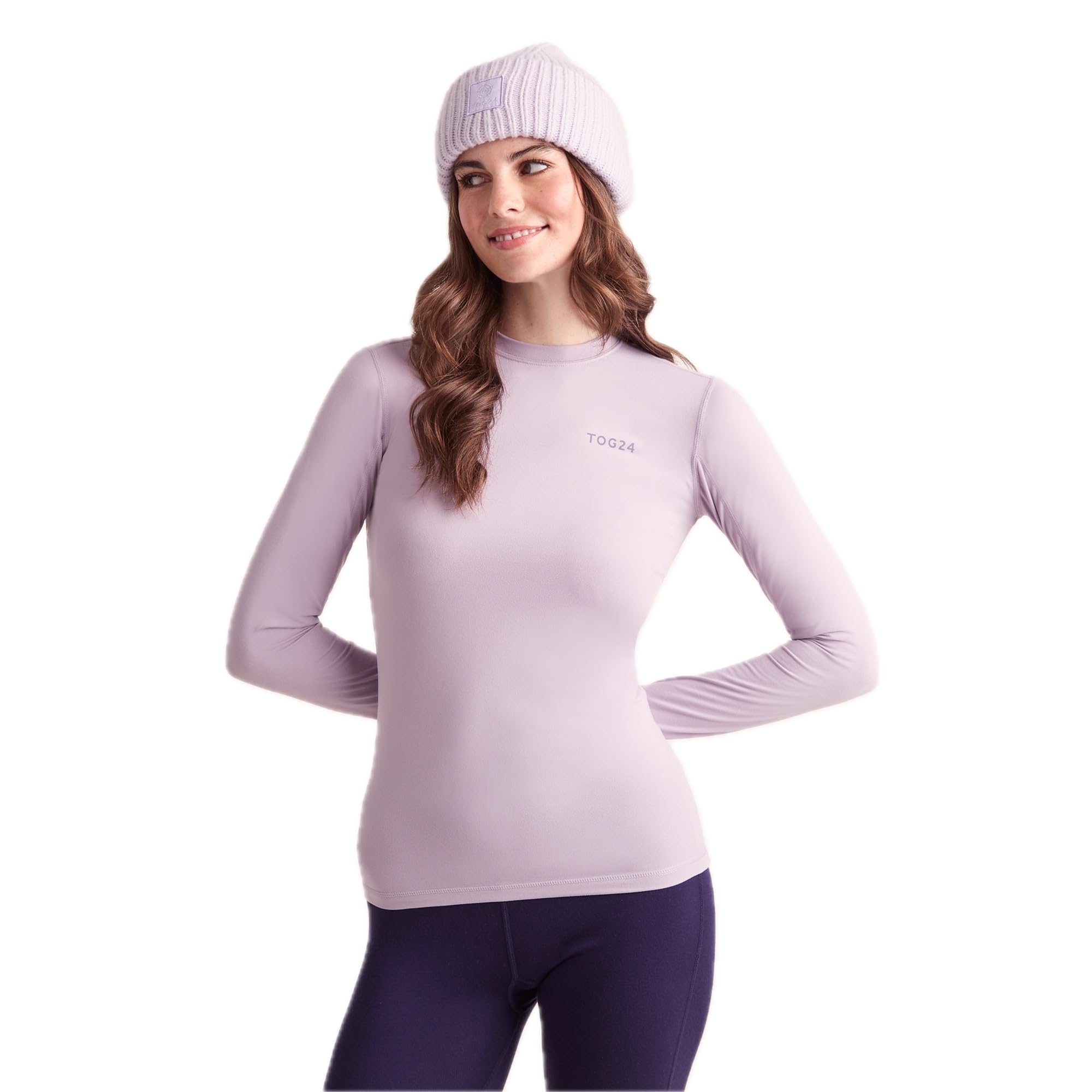 TOG24 Women's 'Snowdon' Thermal Base Layer Crew Neck in Lavender | Size: 14