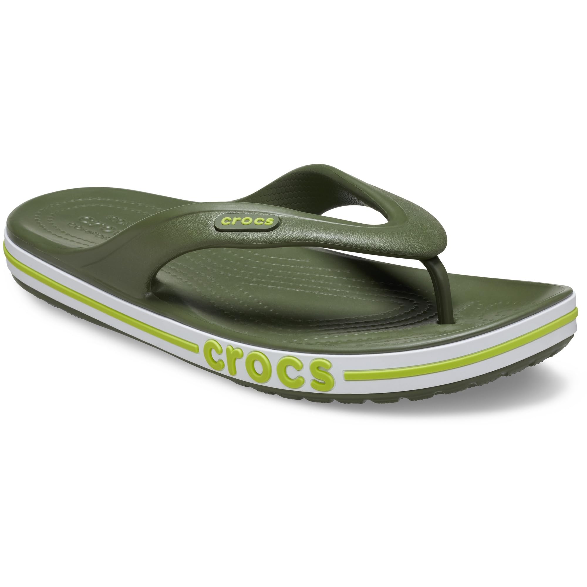 Crocs Women's Green Bayaband Flip Flops in Size 4, Sports Direct
