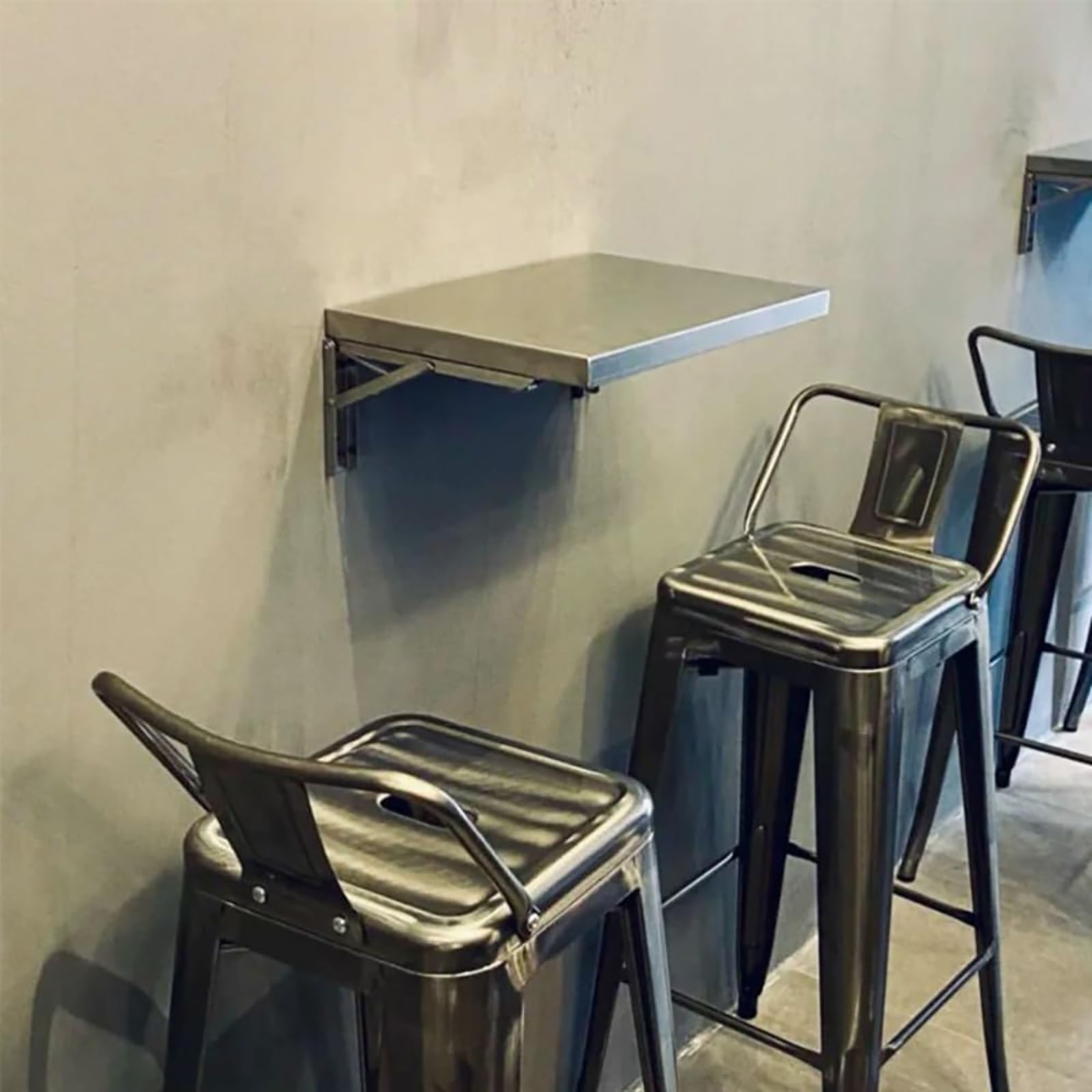 Mensola pieghevole da parete in acciaio inox, versatile, mensola da cucina per camion di cibo, ristorante, lavanderia, tavolo da preparazione (90 x 30 cm 35,4 x 11)