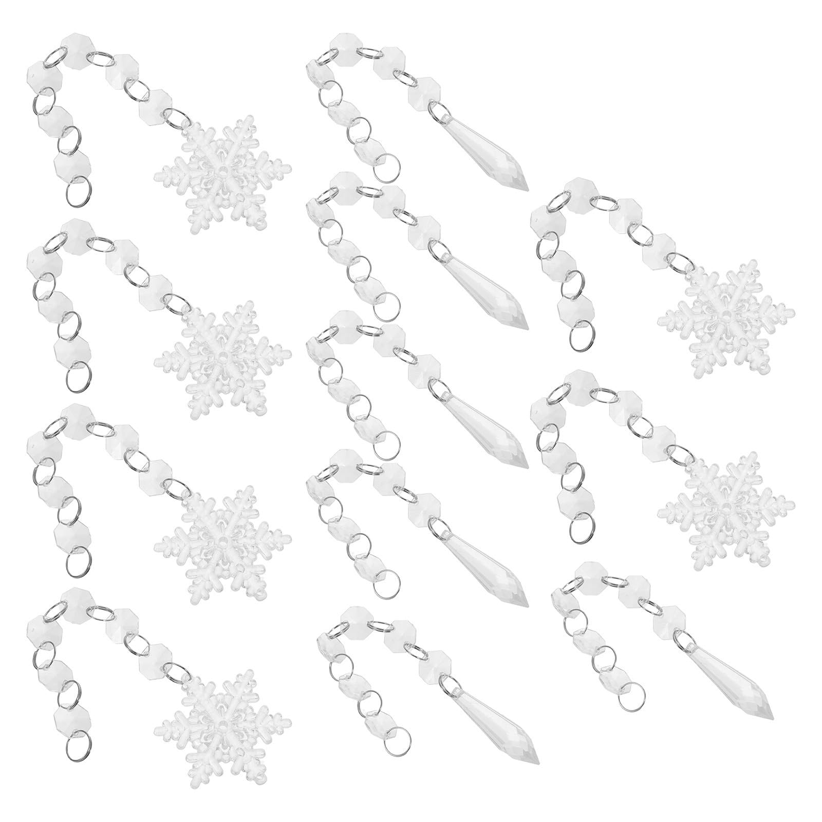 TOYANDONA 48 Stück Weihnachtliche Acryl Eiszapfen Anhänger für