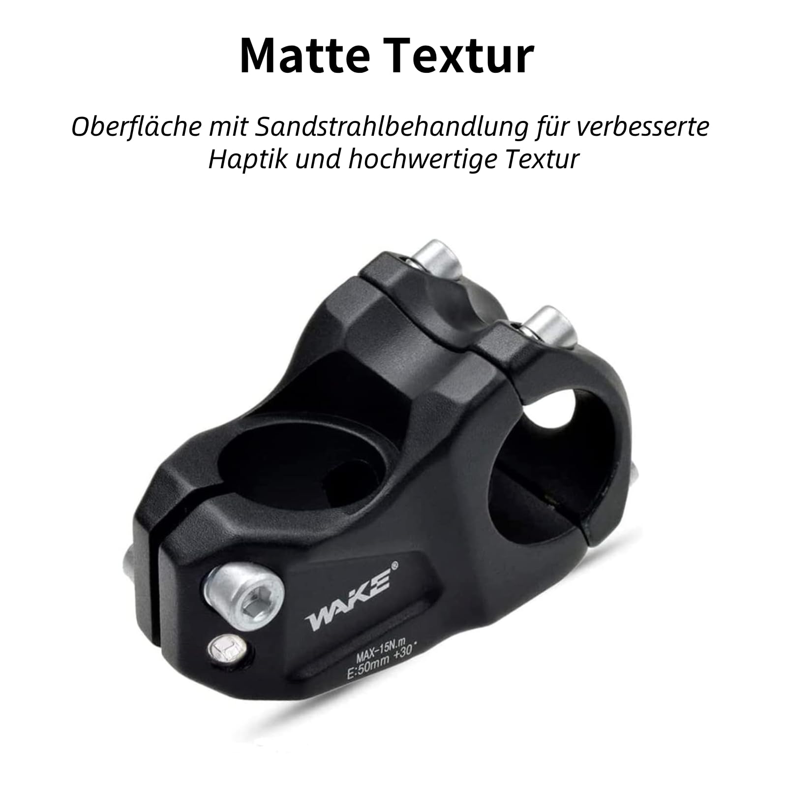 GoHZQ Fahrrad Vorbau 30° Grad 31,8 mm Fahrrad Lenkervorbau 50 mm Aluminiumlegierung Mountainbike Lenkerschaft für Fahrrad, Rennrad, MTB, BMX