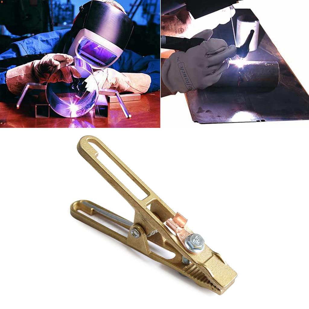 Electric Ground Cable Copper Grip Clip Clamp A-Shape Ground Welding Earth Clamp for Welding Machine Welding Earth Clamp