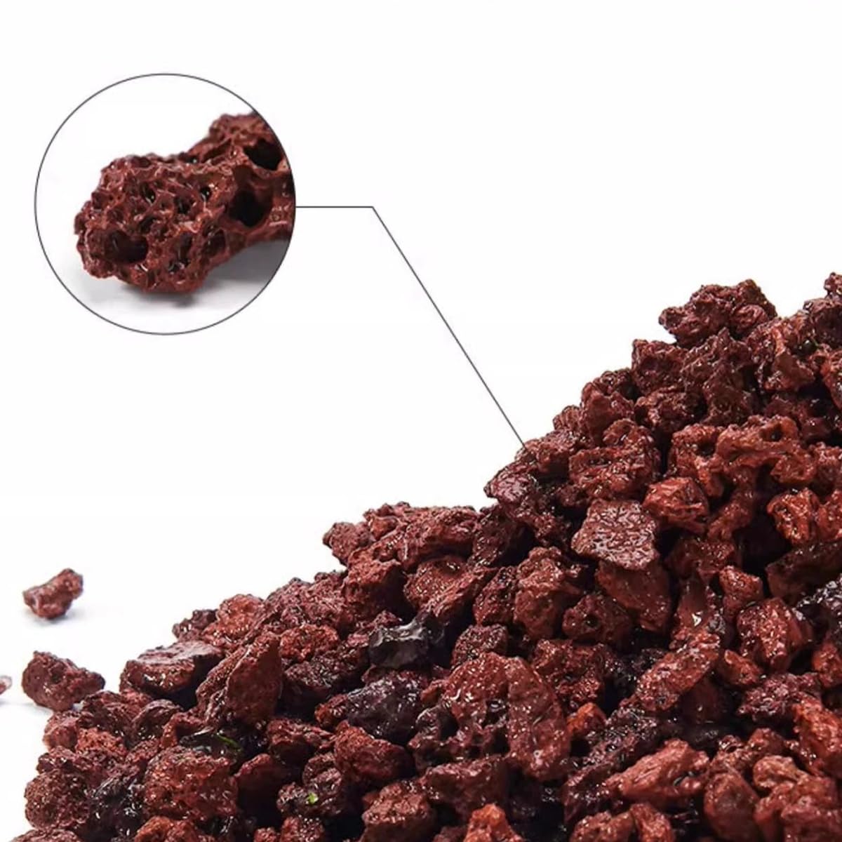 2 kg di Rocce laviche vulcaniche Naturali, Roccia lavica Nera e Roccia lavica Rossa, per bracieri da Interni ed Esterni, caminetti, Grill a Gas e paesaggistica