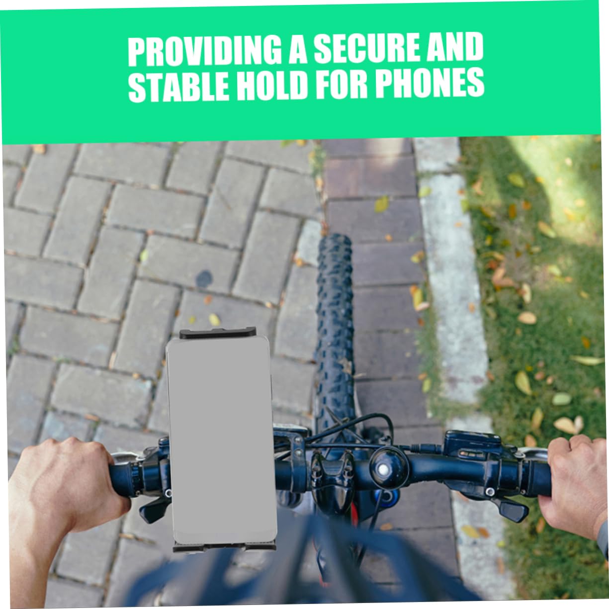 INOOMP Supporto Telefono per Bicicletta Regolabile 22mm in Abs e Gomma