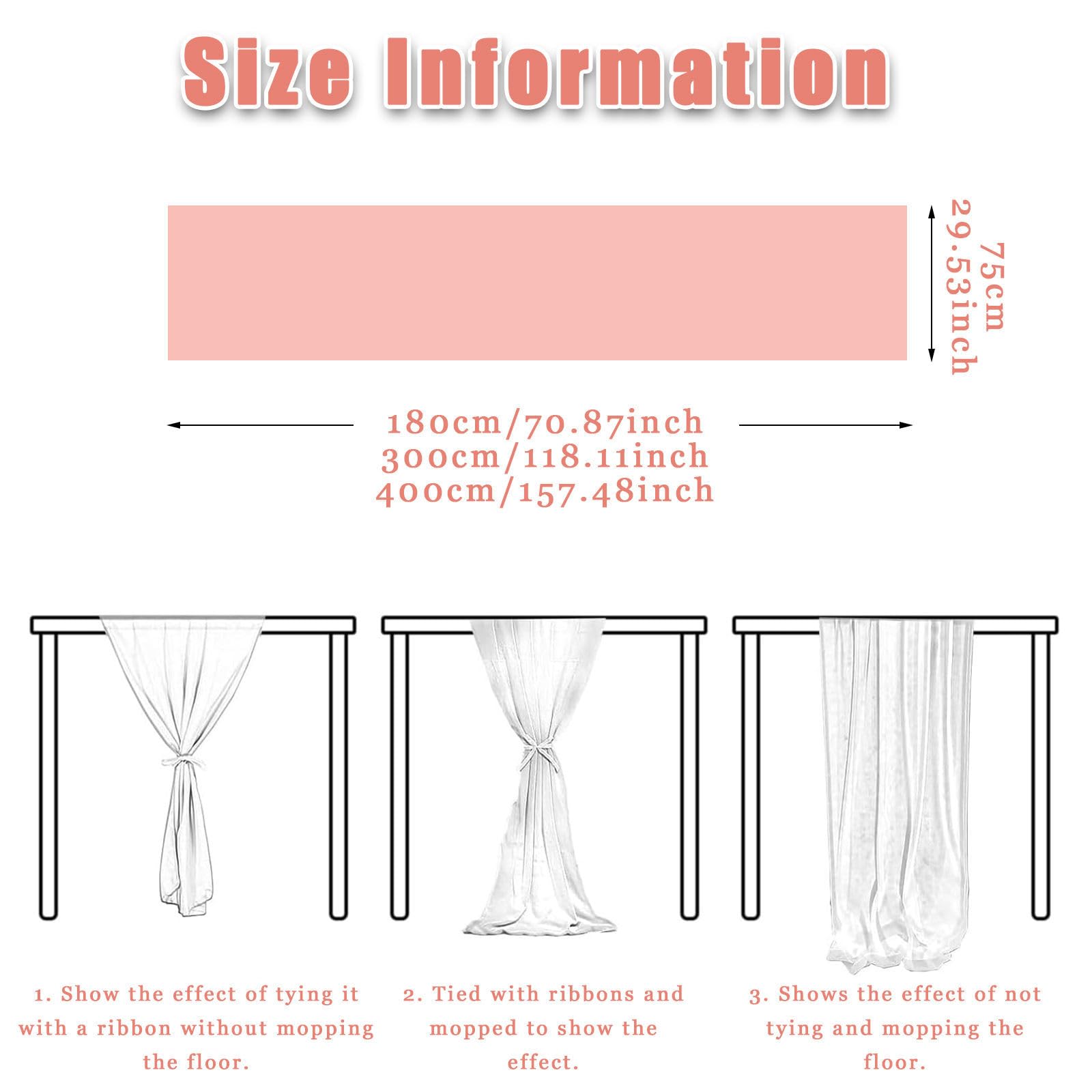 Mateju Chemin De Table En Mousseline De Soie, Chemin De Table Mariage