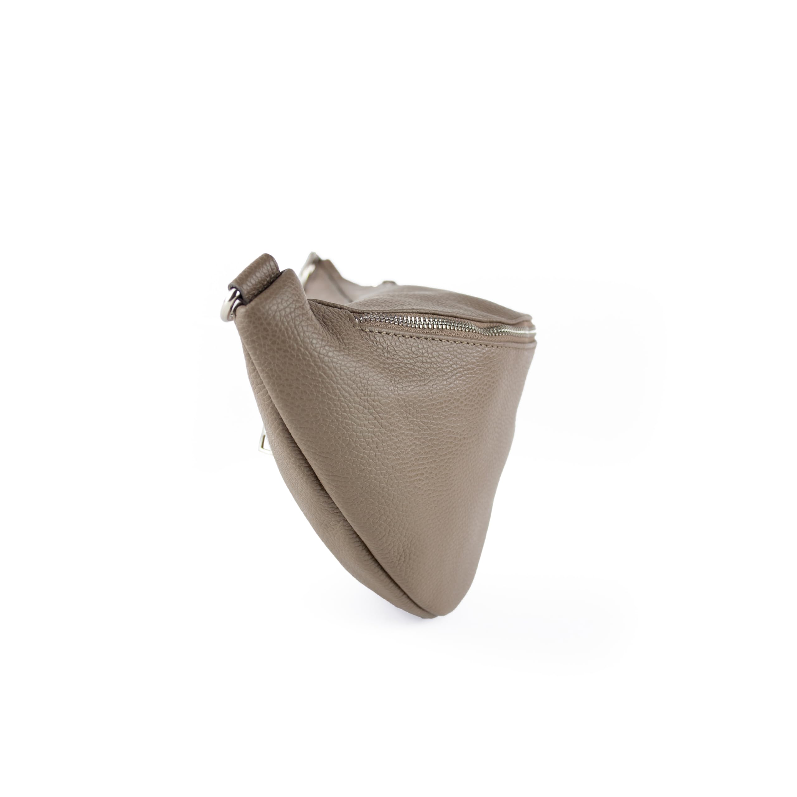 große Leder Bauchtasche für Damen mit Wechselgurt, Festival Tasche, Frauen Bauchtasche mit breitem Schultergurt, Kleine Umhängetasche, XL Crossbody Tasche, Geschenk für Damen (Taupe)