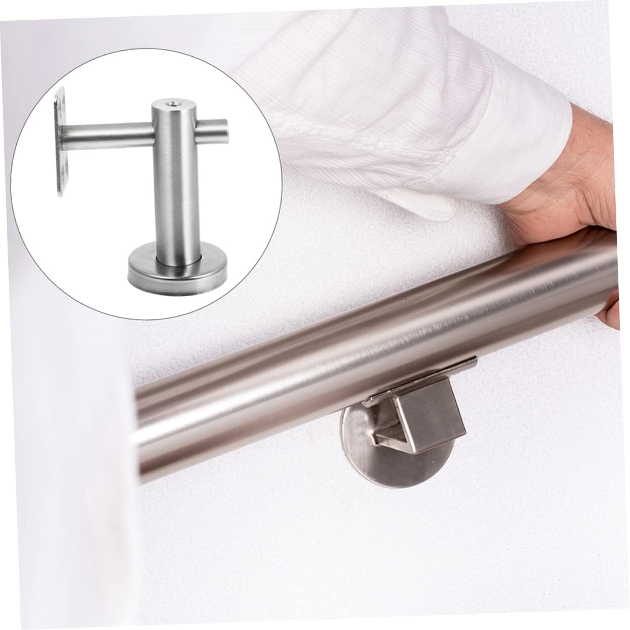 2pcs Handrail Holder for Stairs Handrail Bracket Stair Rail Bracket Wall Easy Install