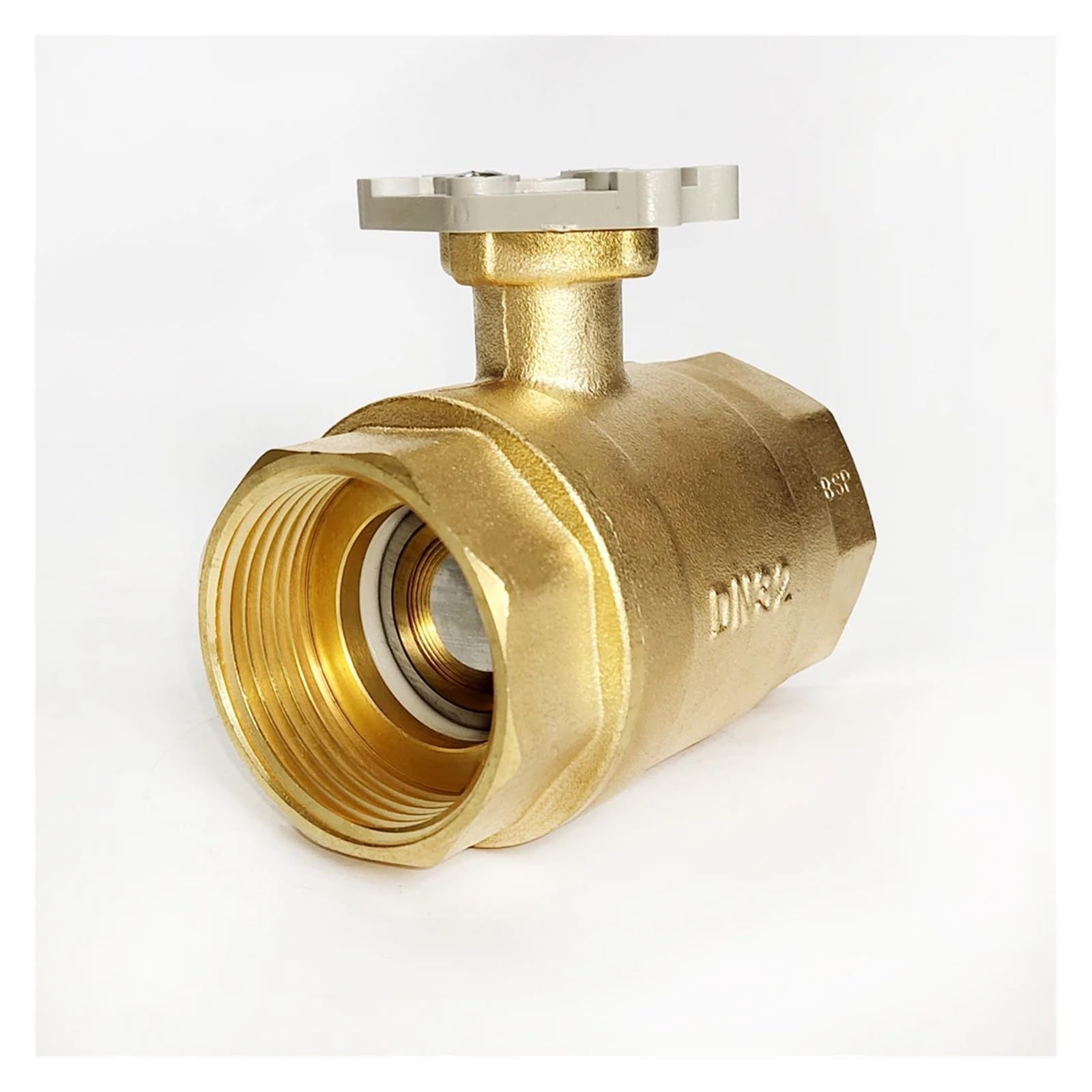 Vanne électrique DN32 en laiton 1-1/4 pouce avec filetage NPT pour régulation de débit