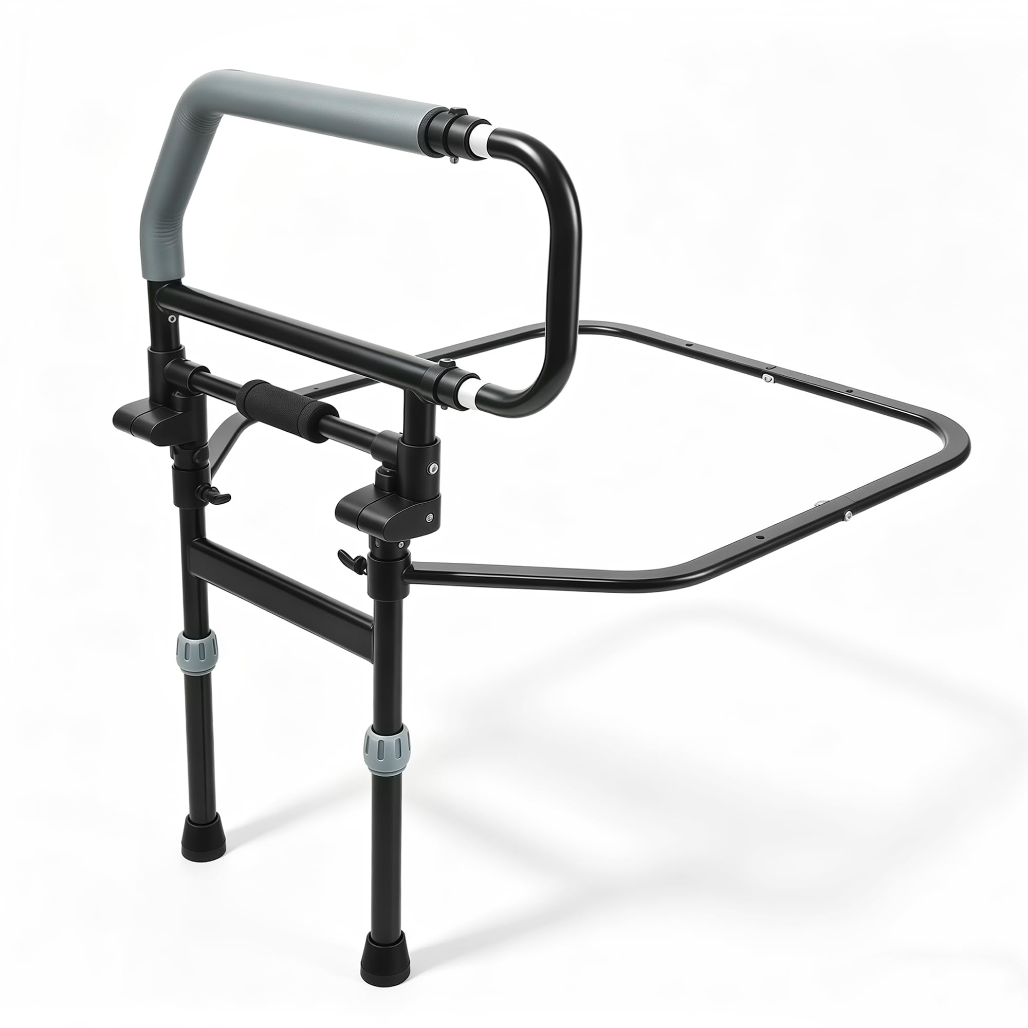 Photo 1 of Safety Bed Rail for Elderly Adults - Foldable Bed Assist Rail with Adjustable Height & Storage Pocket, Bedside Support Handle for Seniors, Post Surgery Recovery & Fall Prevention