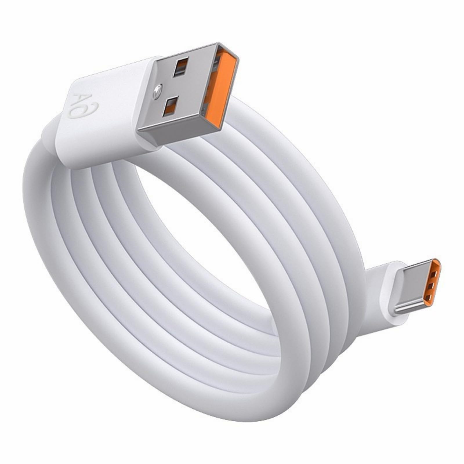 Maxtonser USB to USB C Charging Cable Cord 66W Fast Charging and Data Transfer for Type C Interfaces Phones Laptops White
