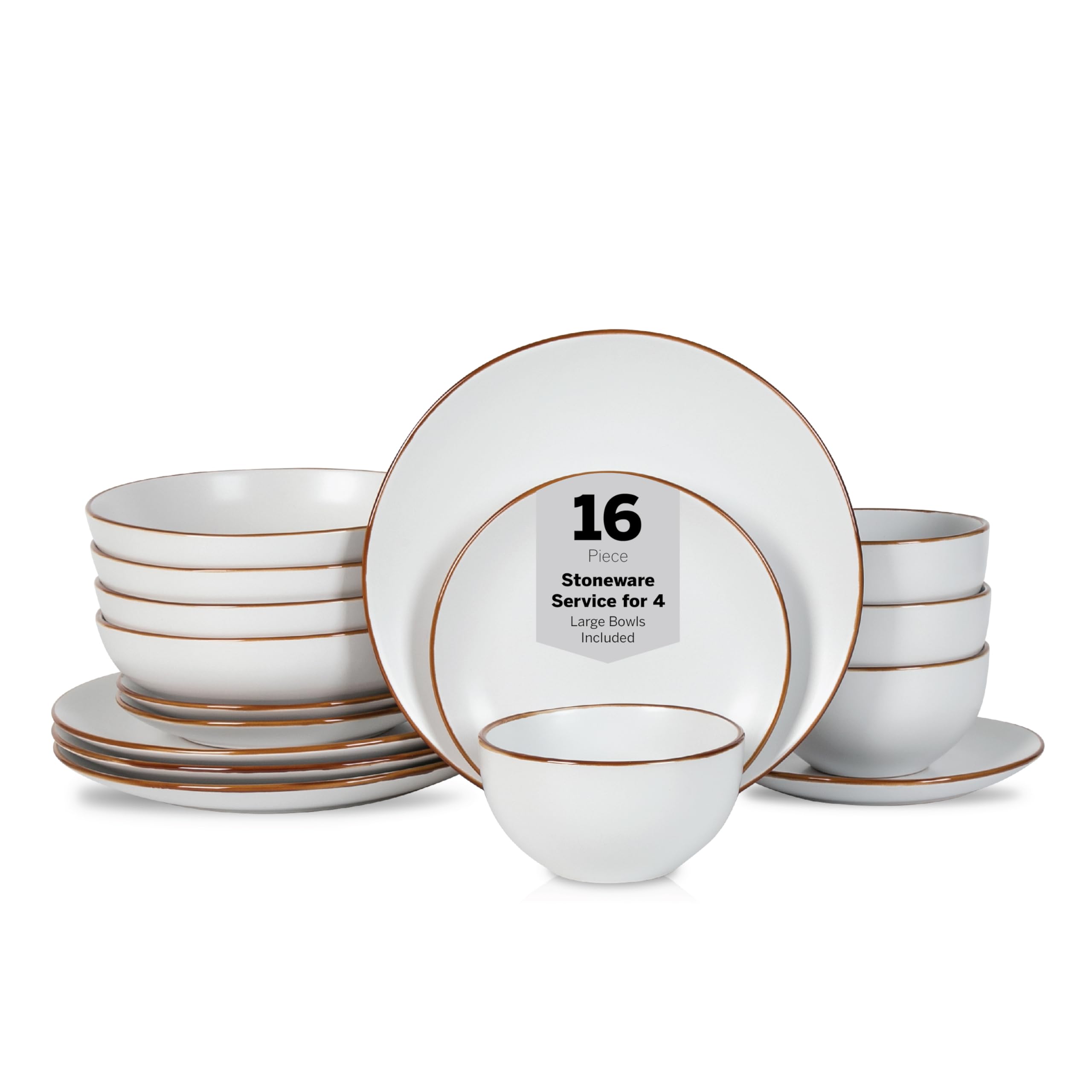 Amazon.com | Stone Lain Brasa Modern Stoneware 16 Piece Dinnerware