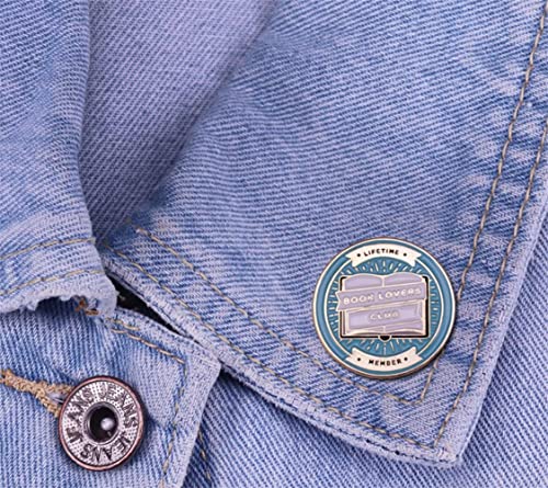 Book Lovers Club Badge Round Button Brooch Reading Gift Enamel Pin Jeans Shirt Scarf Bags Jewelry2