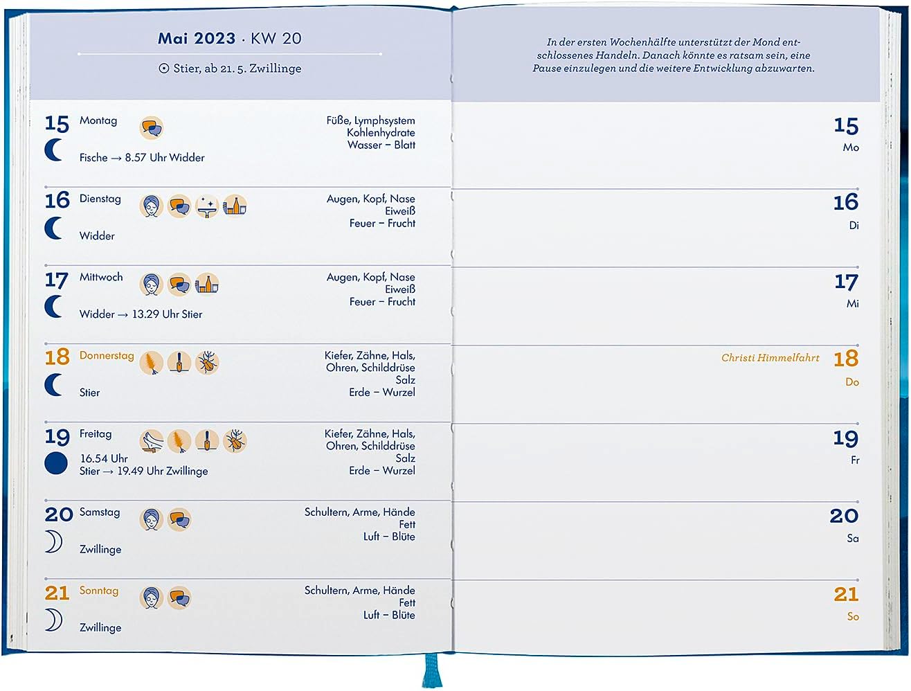 Mein Taschen-Mondkalender 2023: Taschenkalender m. Wochenplaner, m. allen Informationen zu Mondeinflüssen & Ferienterminen, Jahresübersichten 2023/2024, viel Platz für Notizen, m. Lesebändchen