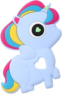 ibasenice 1Pc Mordedor Brinquedos Para Bebê Mordedor Infantil Mordedor Molar Adorável Unicórnio Mordedor Unicórnio Silicone Pendente Unicórnio Mordedor De Silicone Azul Sílica Gel Charme