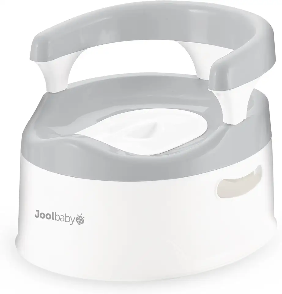 Jool Baby Potty Chair for Toddler Toilet Training - Splash Guard & Back Support (Gray)