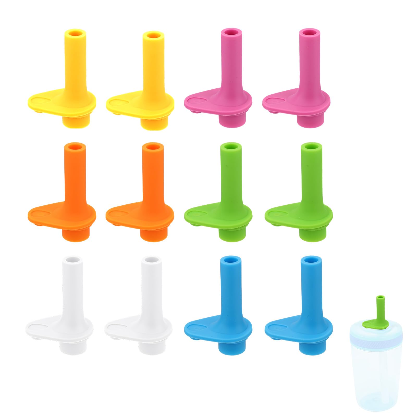12 Pcs Replacement Bite Valves for Zak, Silicone Nozzle Replacement Parts BPA Free Reusable Straw Cup Lid Accessories Compatible with Zak Designs Kelso 15oz/16oz Water Tumbler Bottle