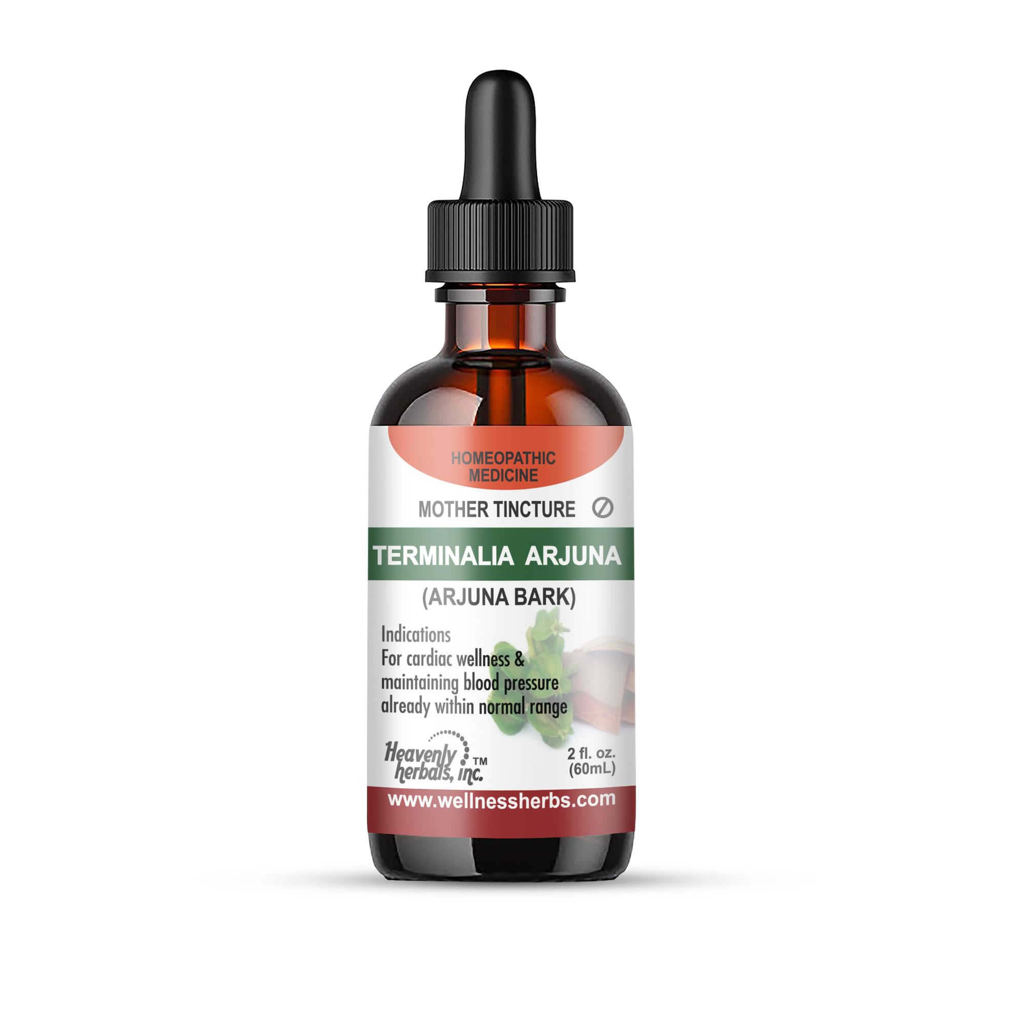 Heavenly Herbals, Inc. Terminalia ARJUNA Q (Arjuna Bark) Homeopathic Mother Tincture - Supports Heart Health. - 2 Fl oz - WellnessHerbs Ships from New York, USA.