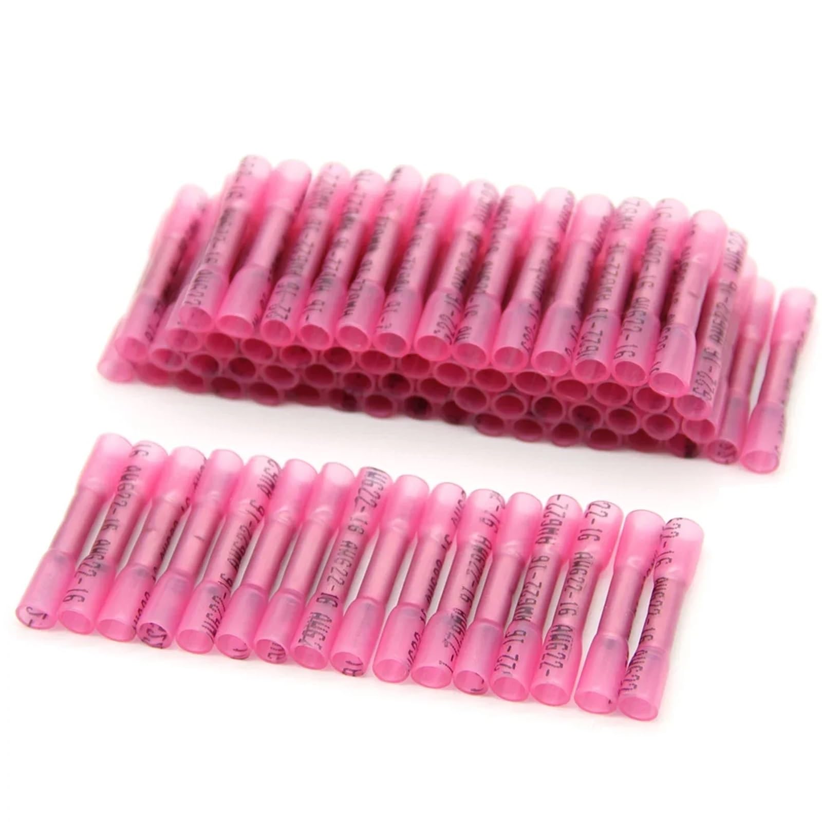 Conector de empalme termoencogible Kit surtido de 500 conectores termorretráctiles 22-16 AWG for cables eléctricos, color rojo(400PCS)