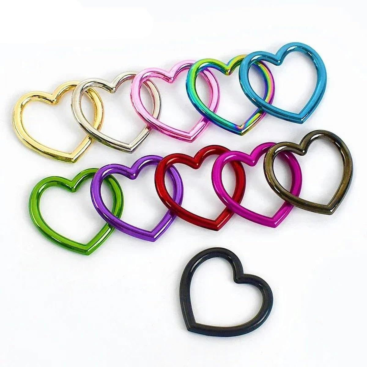5–30 Stück Metallschnallen für Taschengurte, Leder, OD-Ringverschluss, Herzringe, Haken, Handtaschen-Gurtband, Gürtelschlaufen, DIY-Hareware-Zubehör, 30 Stück, Grün