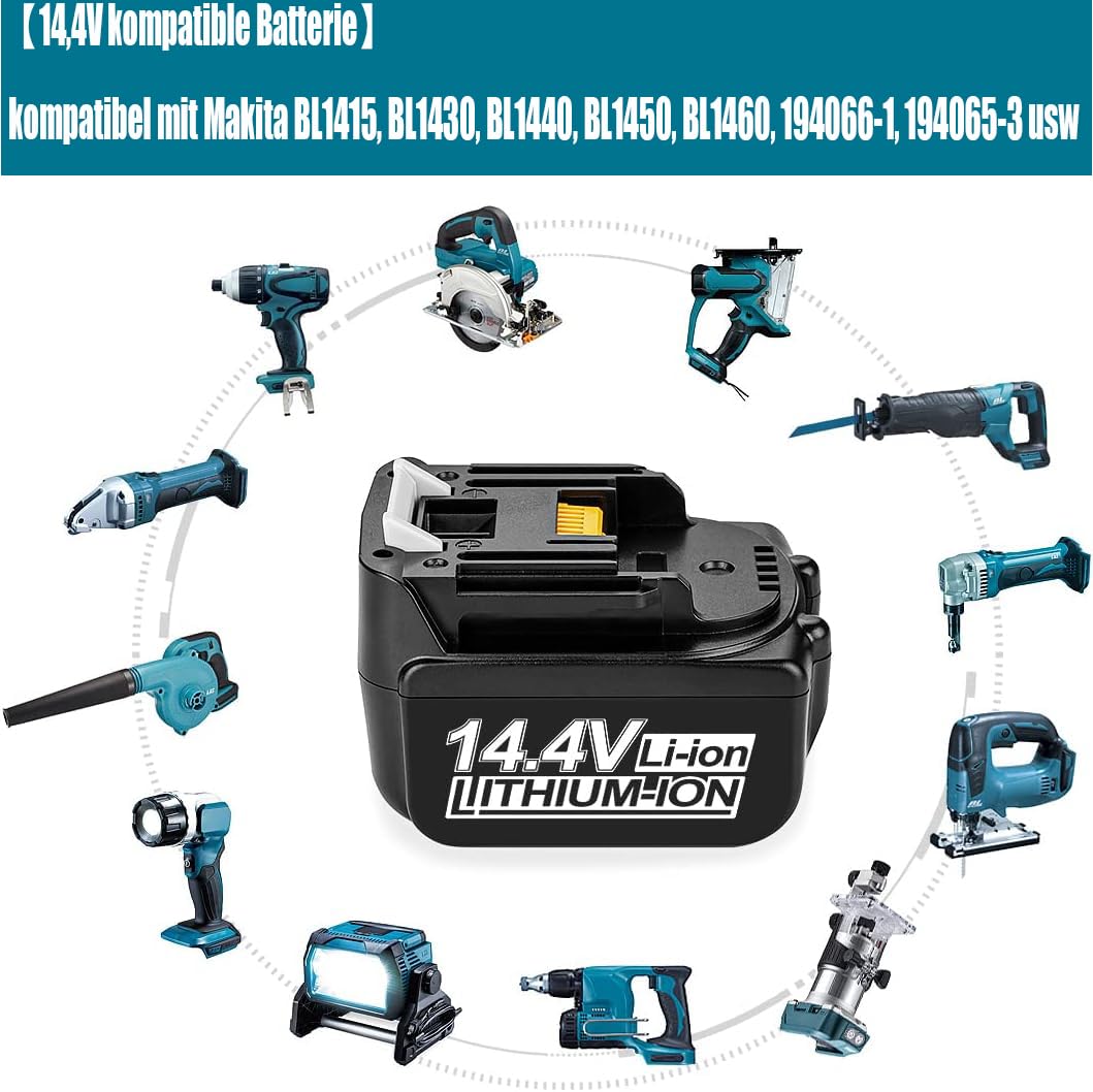 VOLT1799 Akumulator 14,4 V 5,0 Ah do Makita 14,4 V akumulator BL1430 BL1415 BL1440 BL1415N 196875-4 194558-0 195444-8 196388-5