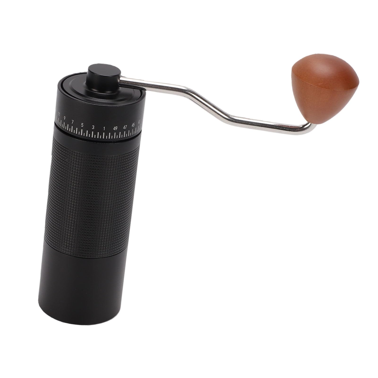 banapoy Molinillo de café Manual, Molinillo de café de Rebabas de Acero Inoxidable, de Manual con Capacidad de 25 G, Diseño Portátil, Grosor Ajustable para, Prensa Francesa, Oficina en Casa
