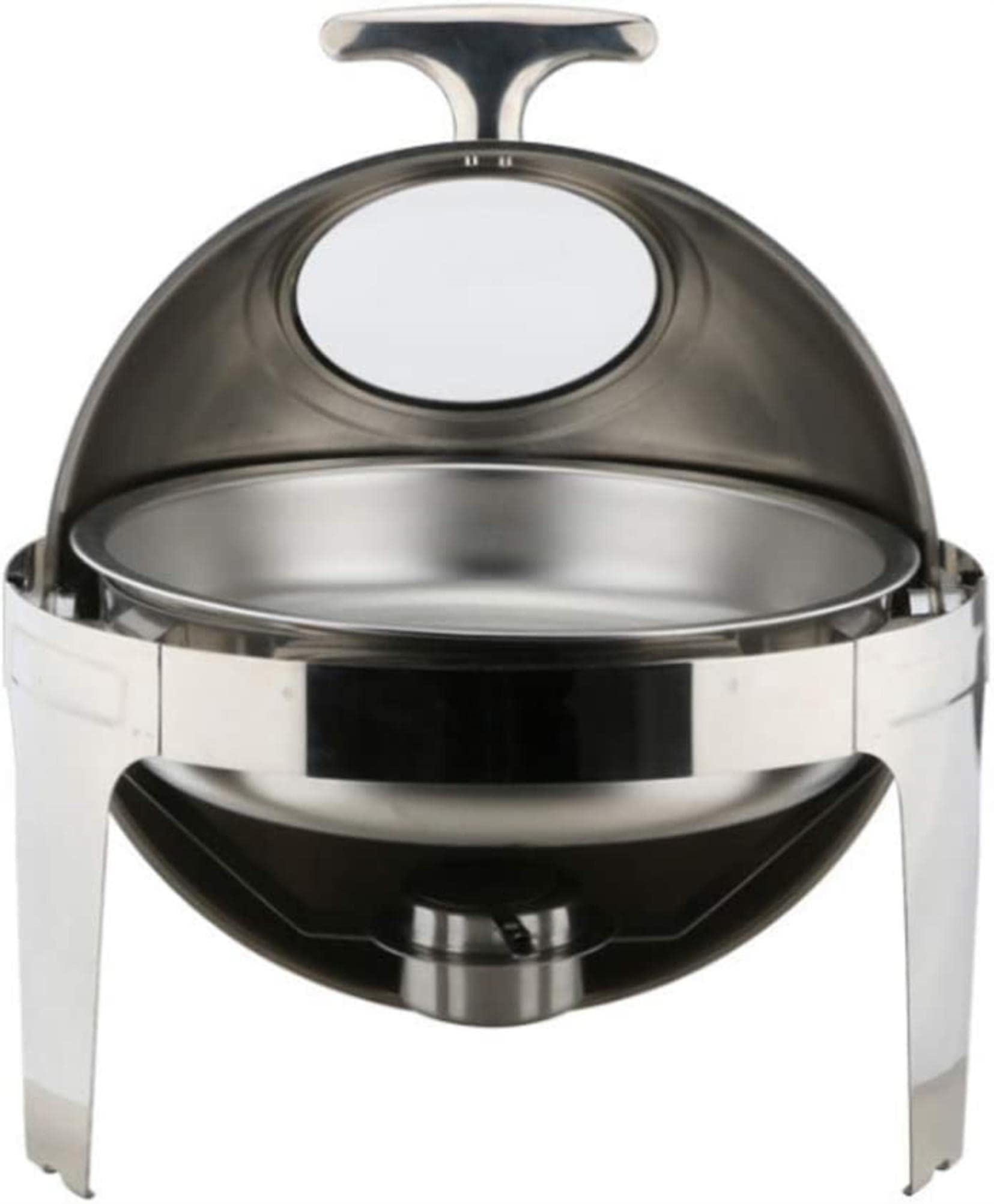Edelstahl-Chafing-Dish-Sets, 6-teiliges Chafing-Dish-Set zum Speisenwärmen für Buffets, rundes Chafing-Dish-Set zum Warmhalten von Speisen auf dem Tisch, für Bu