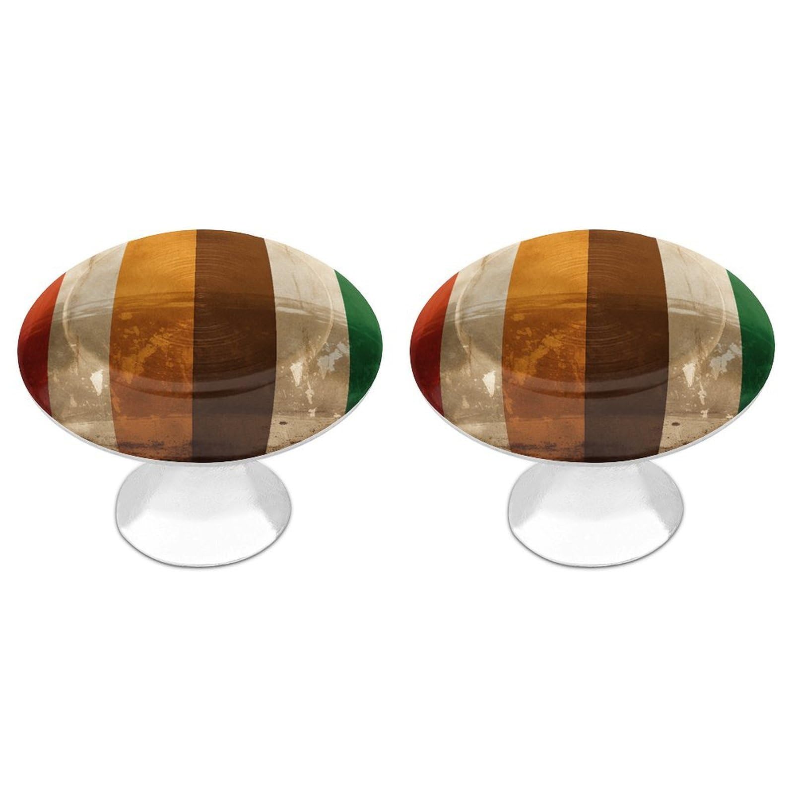 FekiLoot Different Colored Bars Cabinet Knobs 2 Pack Stainless Steel Round Dresser Drawer Knobs Kitchen Drawer Hardware Dresser Knob Closet Door Pulls Cabinet Handles for Cupboard Drawer Pulls