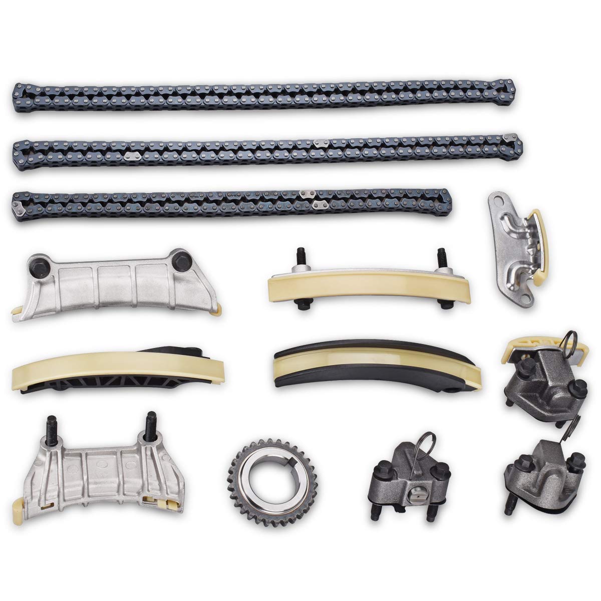 9-0753SX Engine Timing Chain Kit Tensioner Compatible with 2.8L 3.0L 3.2L 3.6L 2007-2013 Buick Enclave LaCrosse Cadillac CTS SRX STS Chevy Camaro Caprice Captiva Sport Colorado Equinox TS1004 12609260