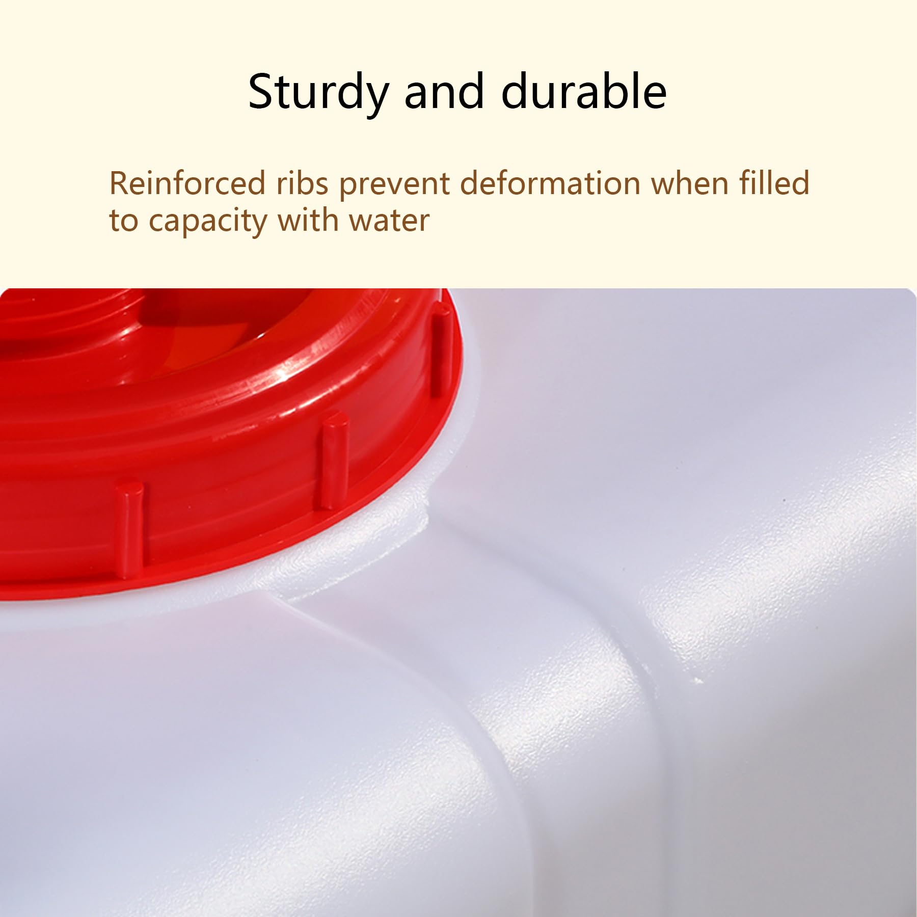 Grande Serbatoio Acqua con Rubinetto, Portatile Bianco Tanica per Acqua Potabile, Plastica, Alimentare, HDPE, per Campeggio, Roulotte, Camper, Emergenze e Giardino(Size:35L)