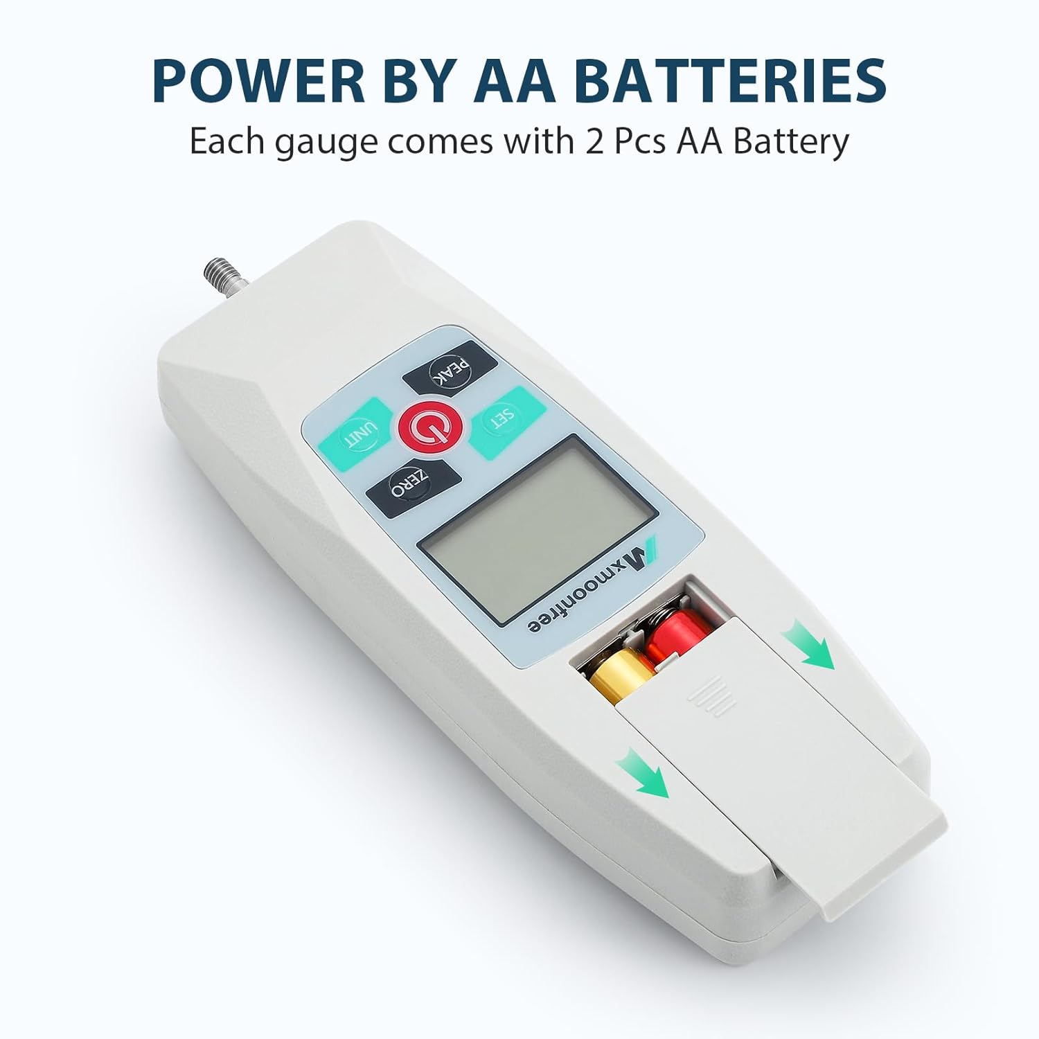 Digital Force Gauge 500N Push Pull Gauge Portable Force Meter with Units N/LB/Kg/Oz, Storage Case, Auto Backlit LCD, Auto Power-Off for Compression Tensile Destructive Test KF-500N