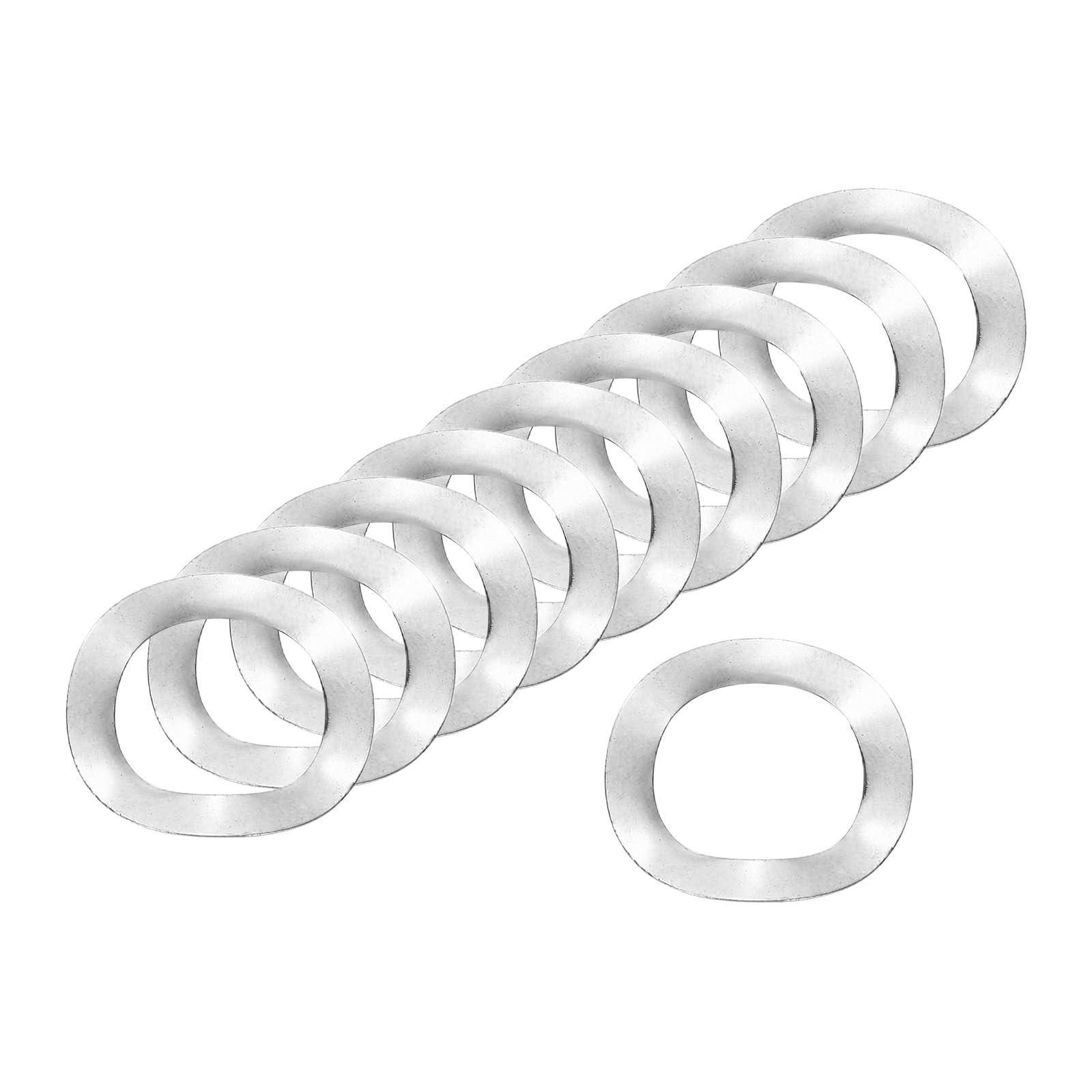 QUARKZMAN Rondella A Onda, 20Pz 14mm x 21mm x 0.3mm (ODxIDxT) - Rondella Curva In Acciaio Inox 304 Per Vite Bullone, Rondelle A Onda Guarnizioni Per Macchinari (Argento)