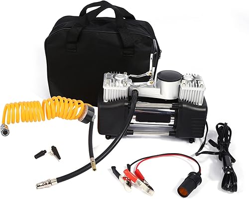 Miniatura 6 de Tbest Portable Mini Air Compressor 2.5bar Heavy Duty Car Tyre Inflator Pressure Pump 12V DC Compact Lightweight for 4WD Vehicles Tractors Bikes