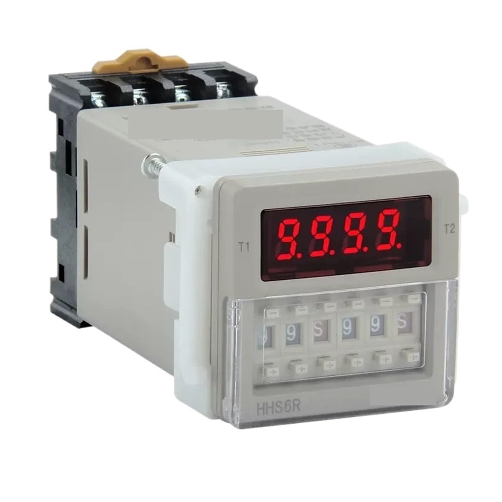 DSZUJTYROP Digital Display Double Delay Cycle Time Relay HHS6R HHS6R-2 AC380V AC220V DC24V(HHS6R-2 DC24V)