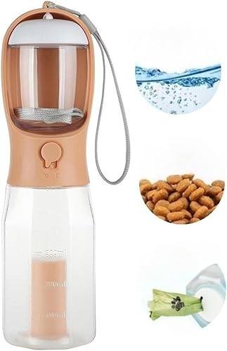 Botella de agua 3 en 1 para perro, dispensador de agua portátil para cachorros con comedero para beber, con espacio para bolsas de basura para disponible en Yaxa Peru