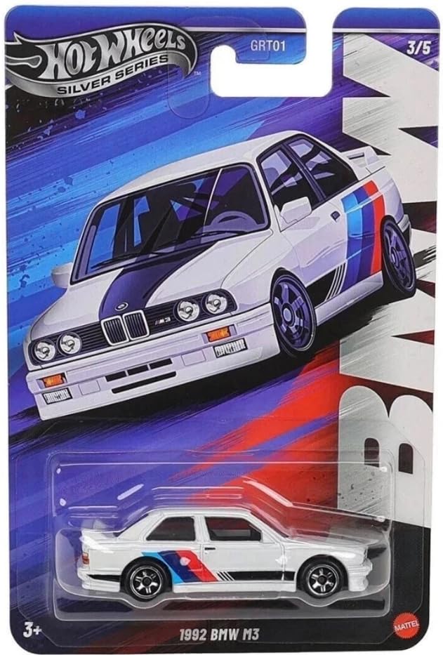 Hot Wheels Silver Series 1992 BMW M3 [White] 3/5, GRT01, 1:64 Scale Diecast Vehicle-picture-33