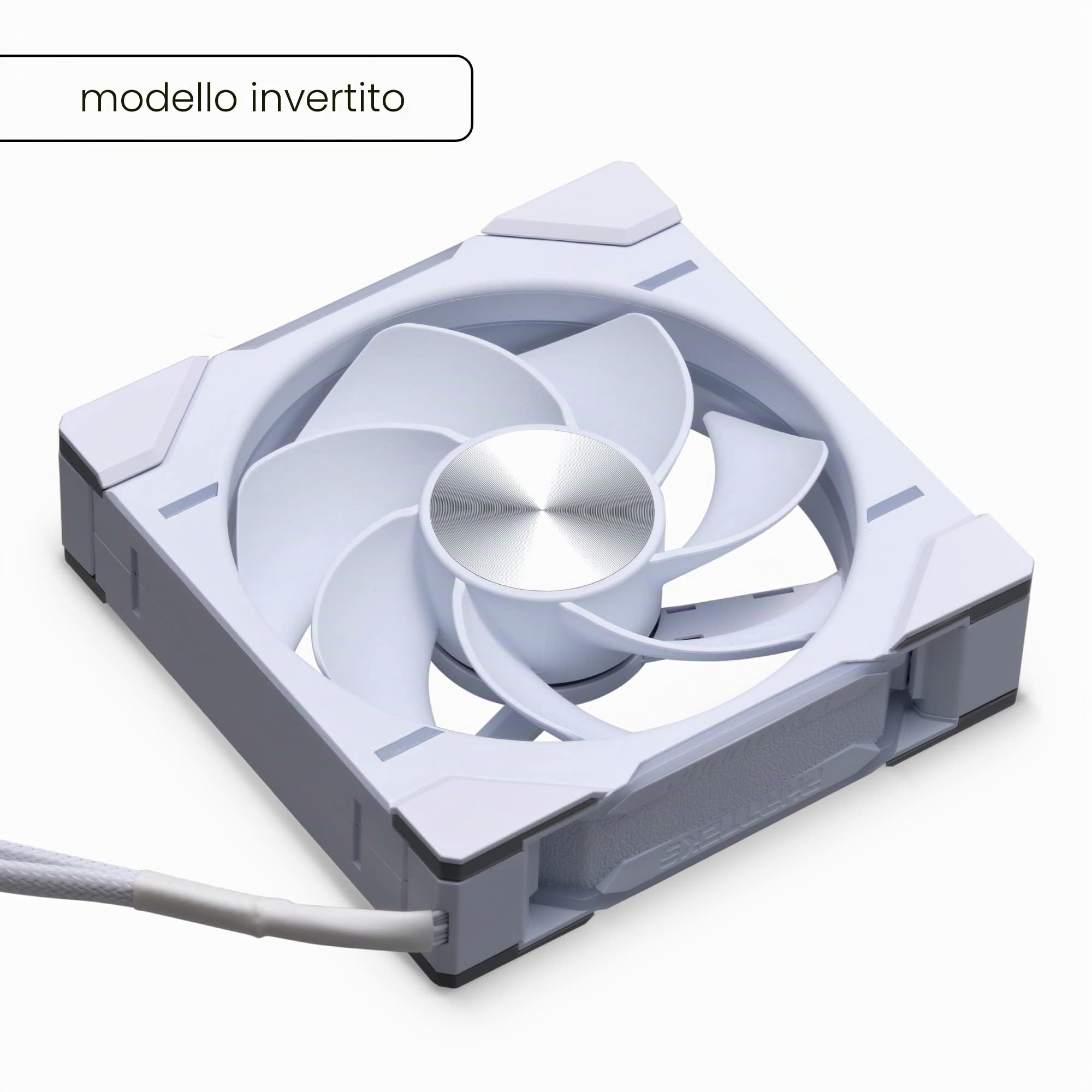 PHANTEKS D30 PWM Reverse Airflow D-RGB Lüfter - 120mm, bianco