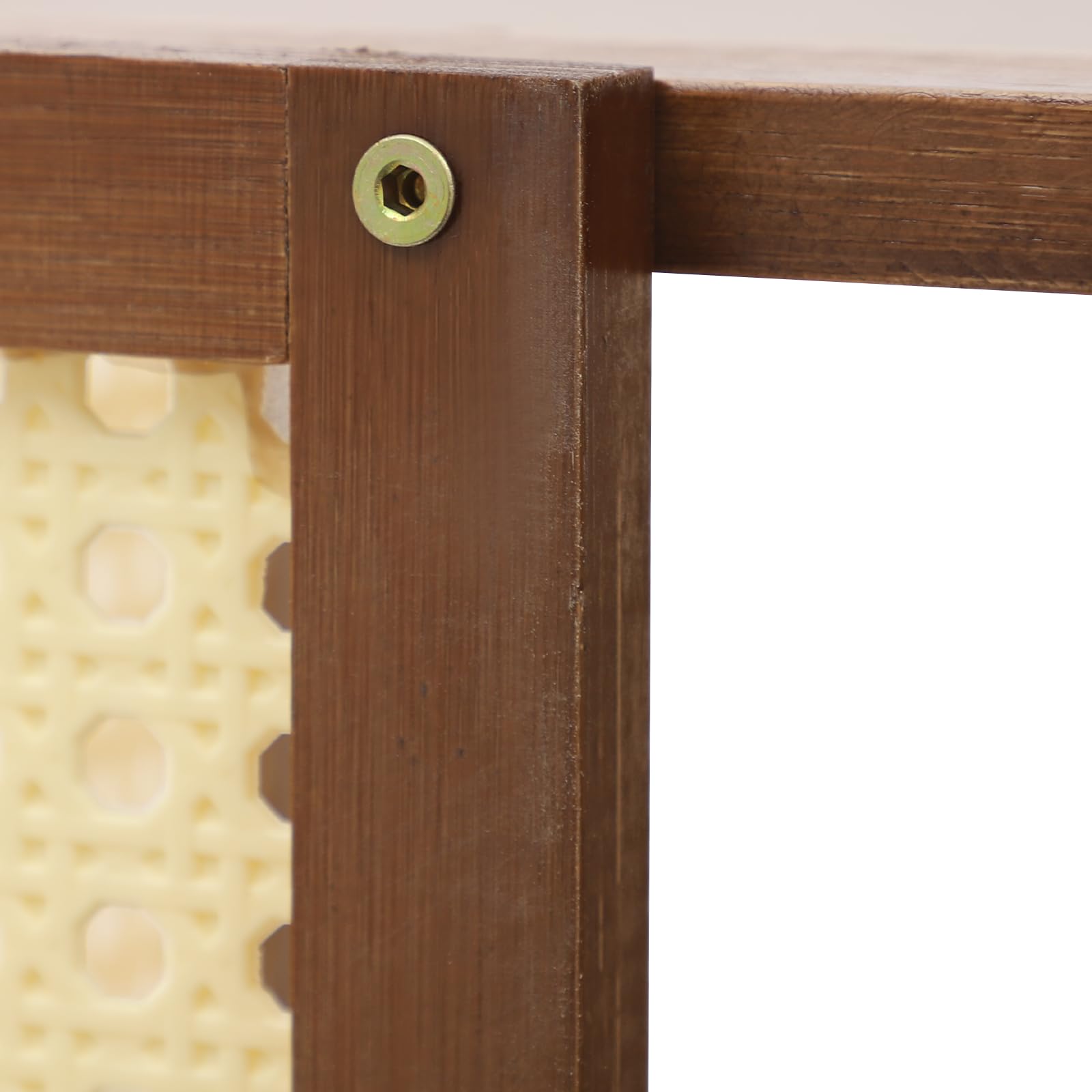 Estantería giratoria de 360° con placas perforadas, diseño de 4 niveles, distancia de 28,5 cm, bambú musgo, torre de libros, estantería giratoria de pie, salón, oficinas (marrón bronceado)
