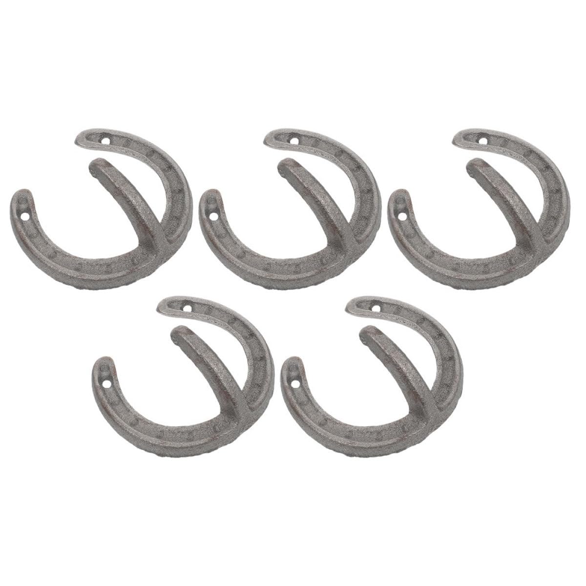 5 Stück Rustikale Hufeisen Wandhaken aus Eisen im Retro Stil Praktische Aufhängehaken mit Glatter Oberfläche für Kleinteile und Kleidung im Zuhause
