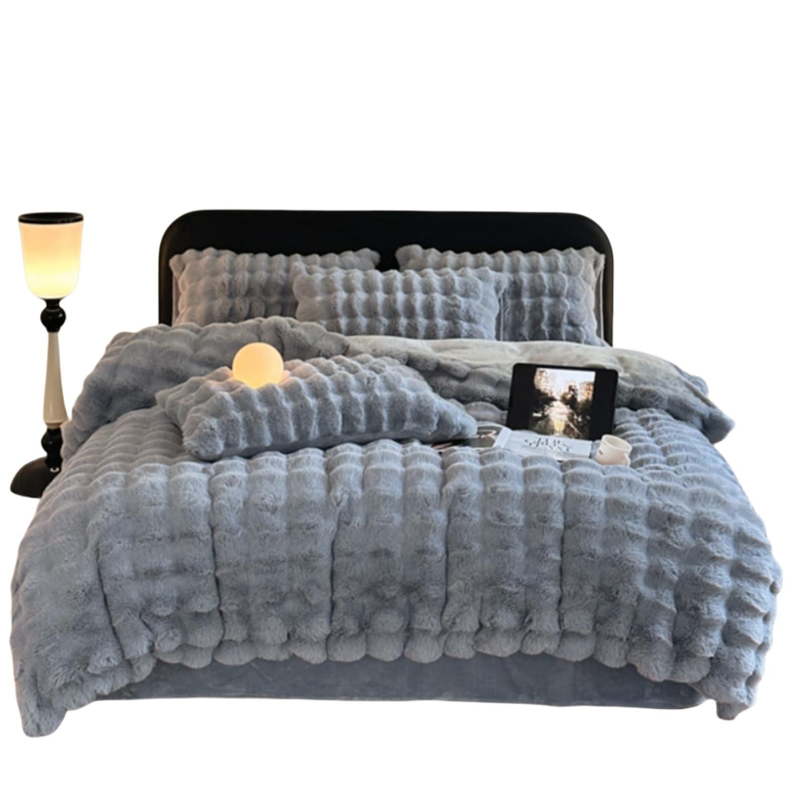 Fluffy Blanket, Single Duvet Cover, Sheets, Pillowcases, 4-piece Set, For Winter, Thick, Fluffy Blanket, Warm, Fluffy Comforter, Soft to the Touch, Warm, Extreme Temperature, Anti-Static-image-21